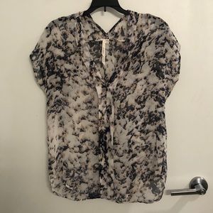 Sheer short sleeve top